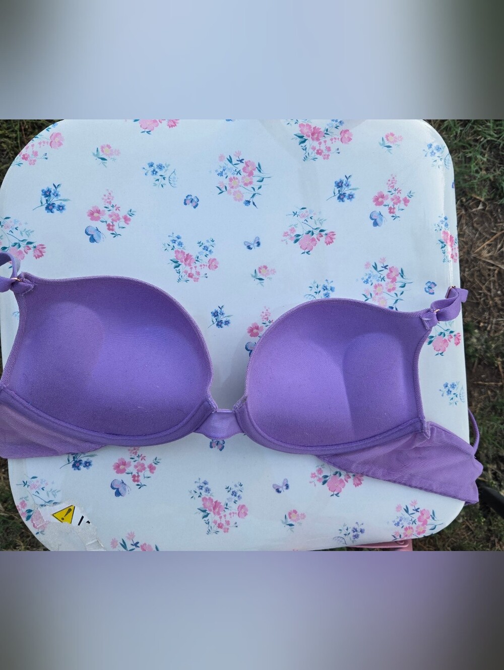 Womens Purple and Black 2 Cup Push Up Bra